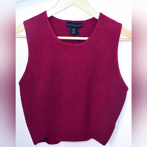 House of Harlow 1960 Tops - House of Harlow 1960 Crewneck Ribbed Knit Crop Top